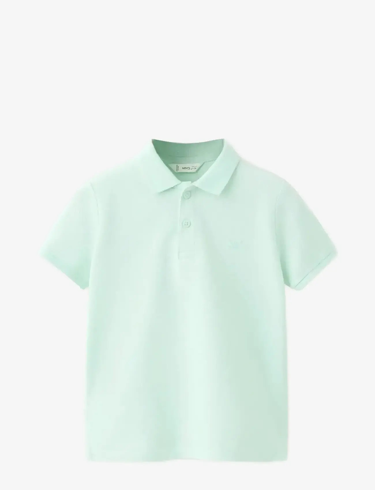 Mango - Short-sleeved cotton polo shirt - kortærmede poloer - green - 0
