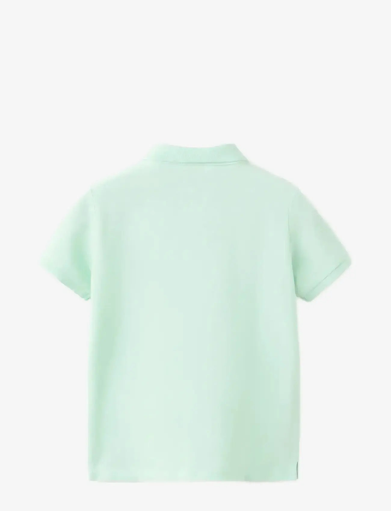 Mango - Short-sleeved cotton polo shirt - kortærmede poloer - green - 1