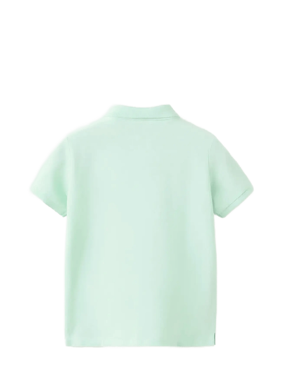 Mango - Short-sleeved cotton polo shirt - kortärmade pikéer - green - 1