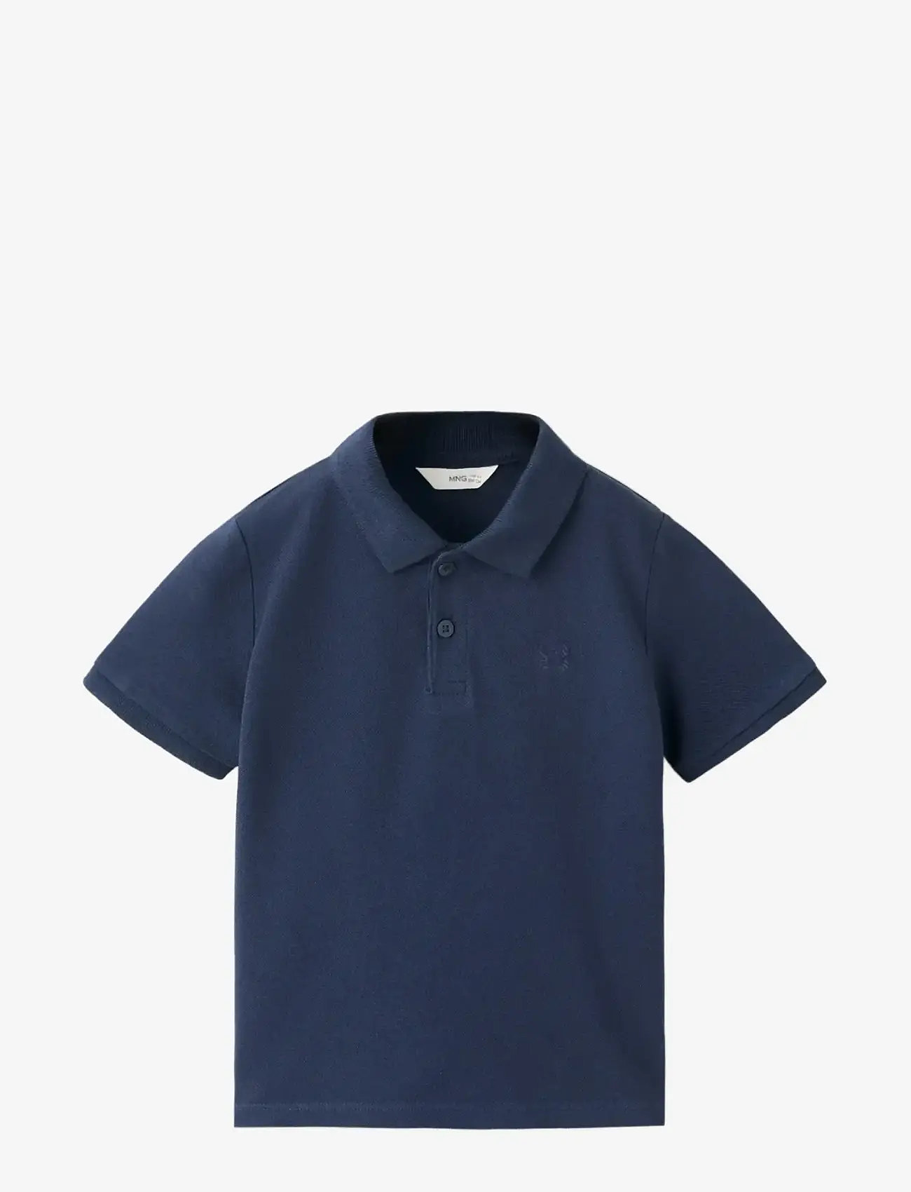 Mango - Short-sleeved cotton polo shirt - kortærmede poloer - navy - 0