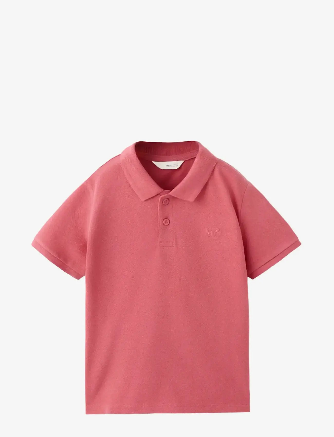 Mango - Short-sleeved cotton polo shirt - kortærmede poloer - red - 0