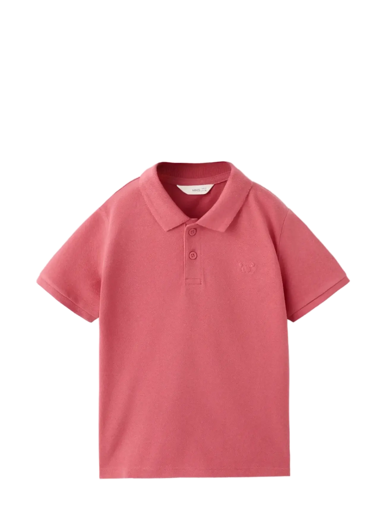 Mango Short-sleeved cotton polo shirt - Poloshirts - RED / coral