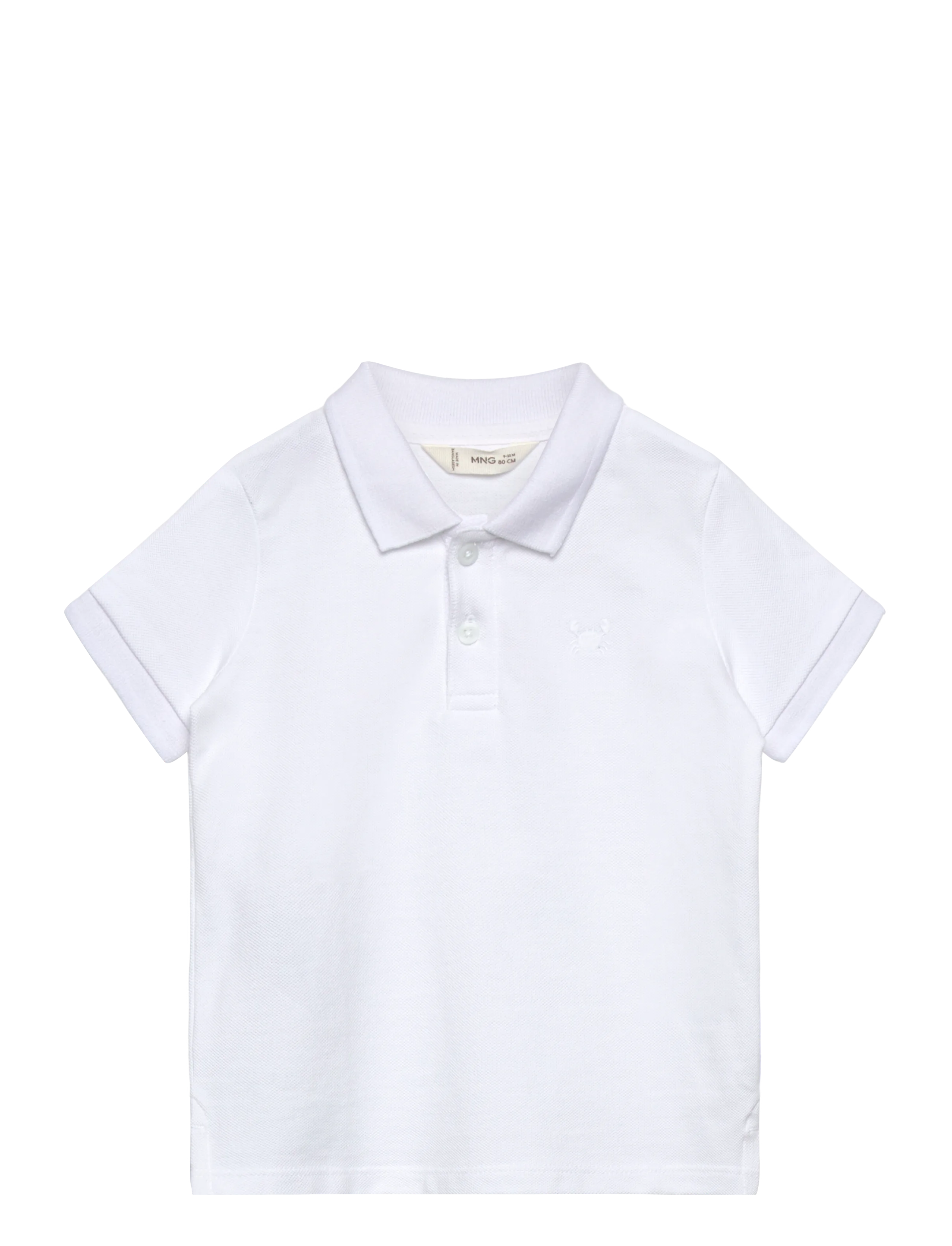 MANGO Kurzärmelig Baumwolle Polo Shirt Weiß - 3-4 - Kinder