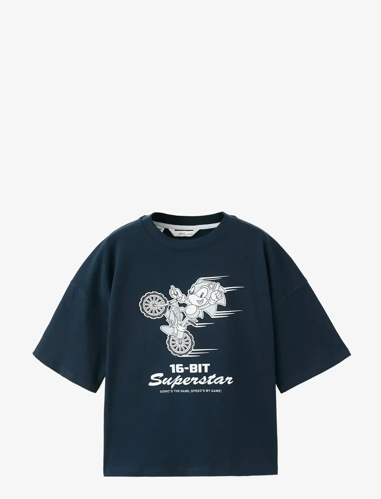 Mango - Sonic cotton t-shirt - kortærmede t-shirts - navy - 0