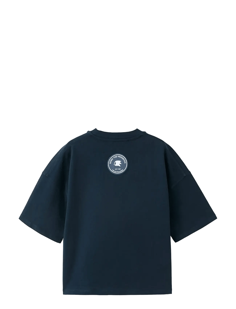 Mango - Sonic cotton t-shirt - kortärmade t-shirts - navy - 1