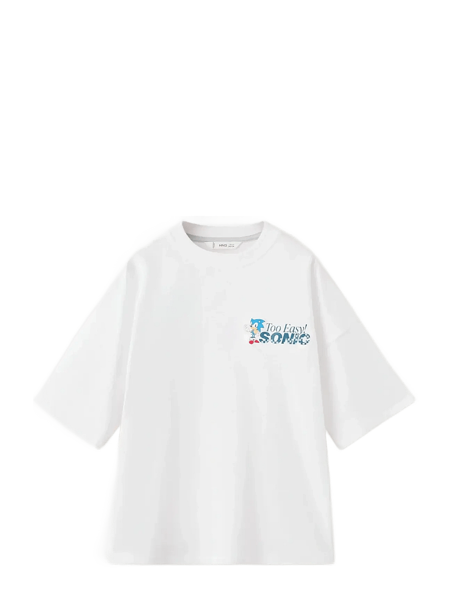 Mango - Sonic cotton t-shirt - kortærmede t-shirts - white - 1