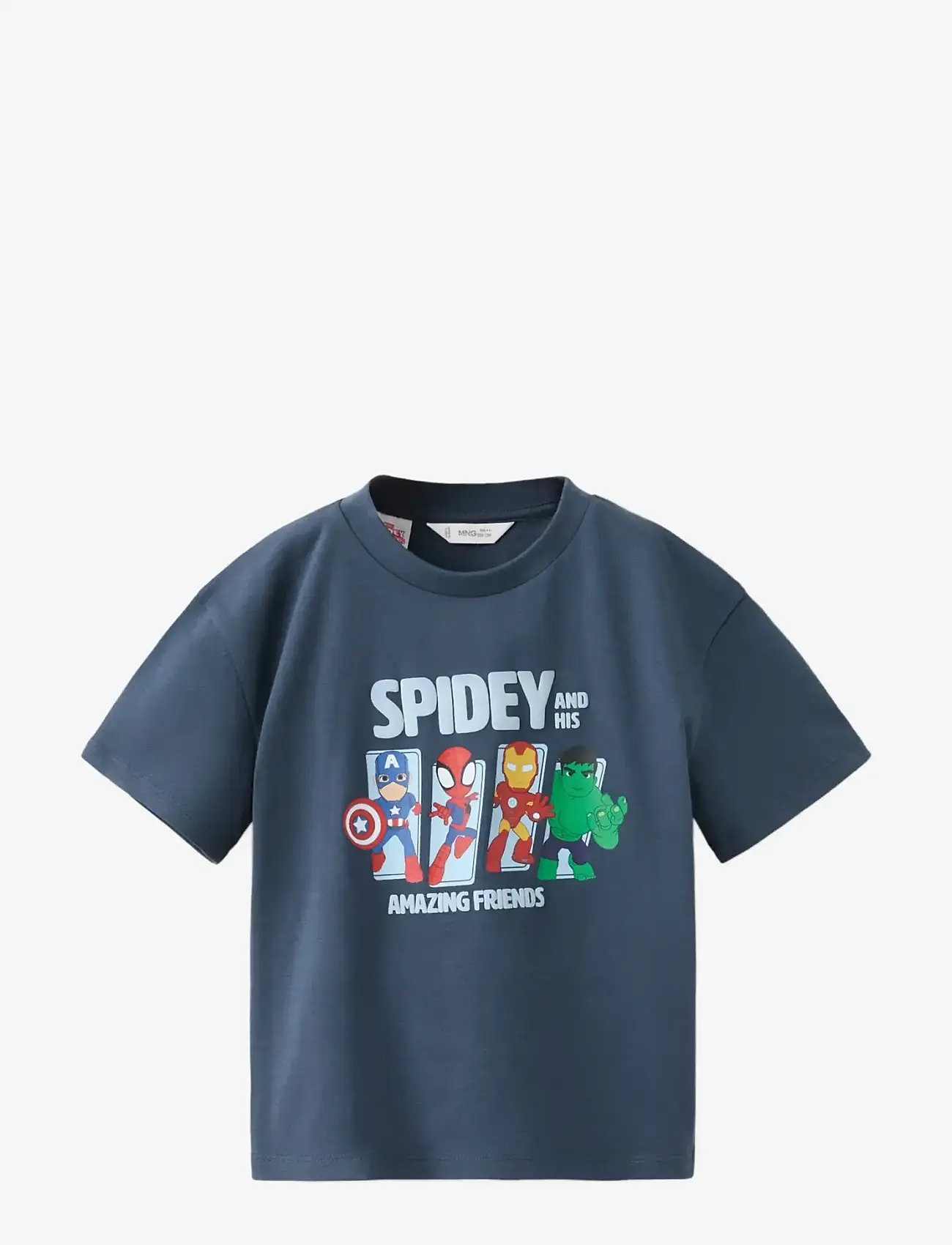Mango - Spidey cotton T-shirt - kortærmede t-shirts - navy - 0