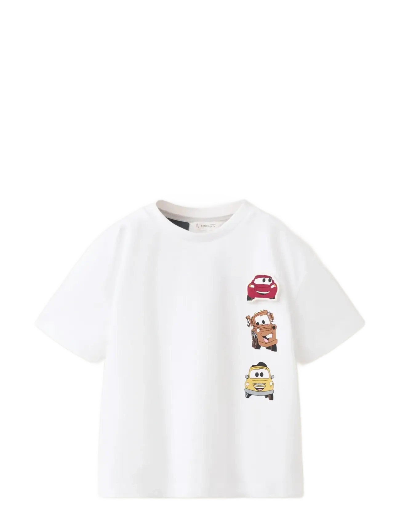 Mango Cars cotton T-shirt - Oberteile - WHITE / white