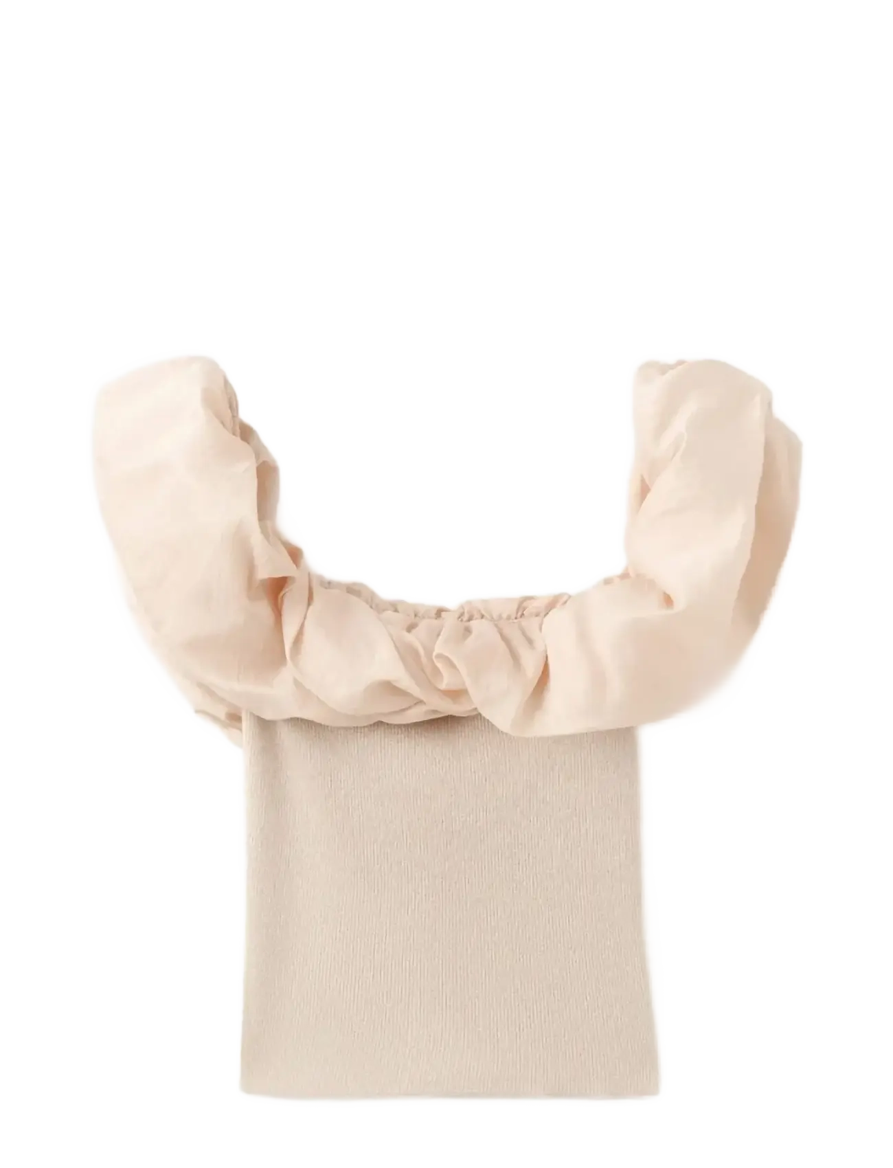 MANGO Strapless Strick Oberteil Beige - S - Damen