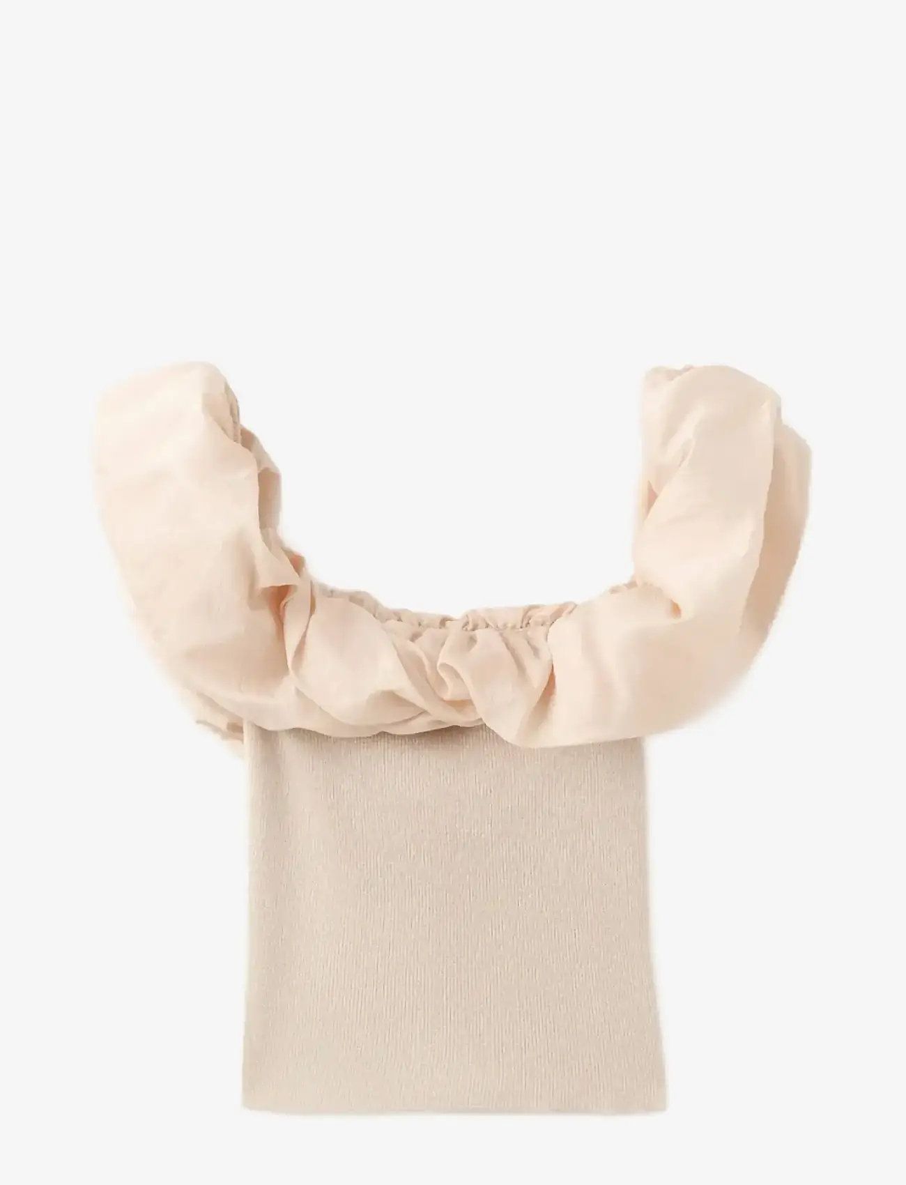 Mango - Strapless knitted top - tanktops - light beige - 1