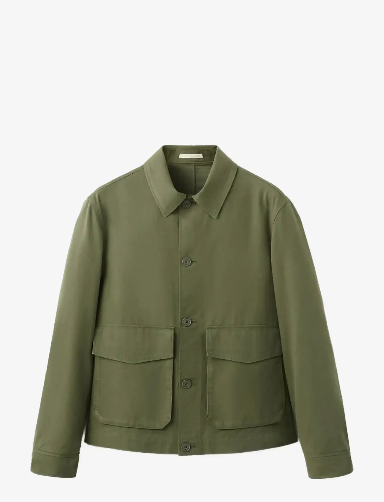 Mango - Lightweight cotton lyocell jacket - kevadjakid - beige - khaki - 1