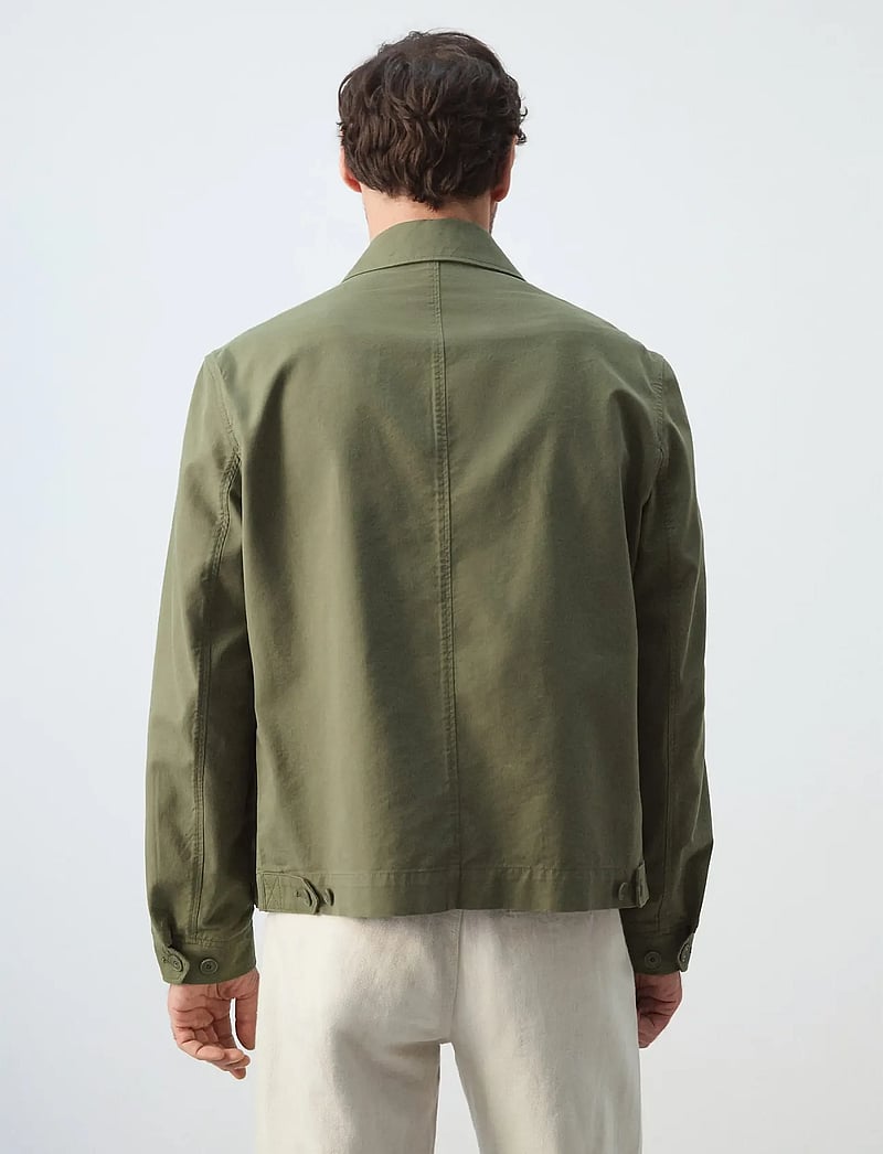 Mango - Lightweight cotton lyocell jacket - forårsjakker - beige - khaki - 2