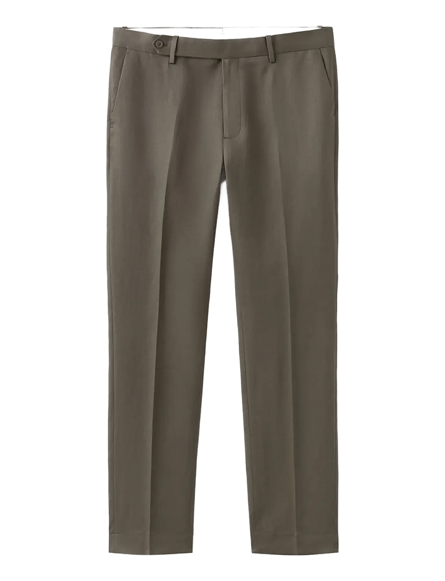 Mango - Slim-fit lyocell linen trousers - linnebyxor - medium brown - 1