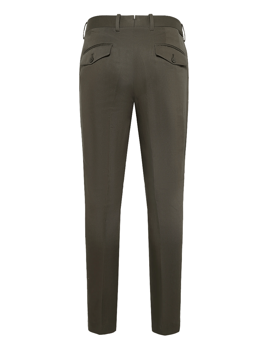 Mango - Slim-fit lyocell linen trousers - hørbukser - medium brown - 2