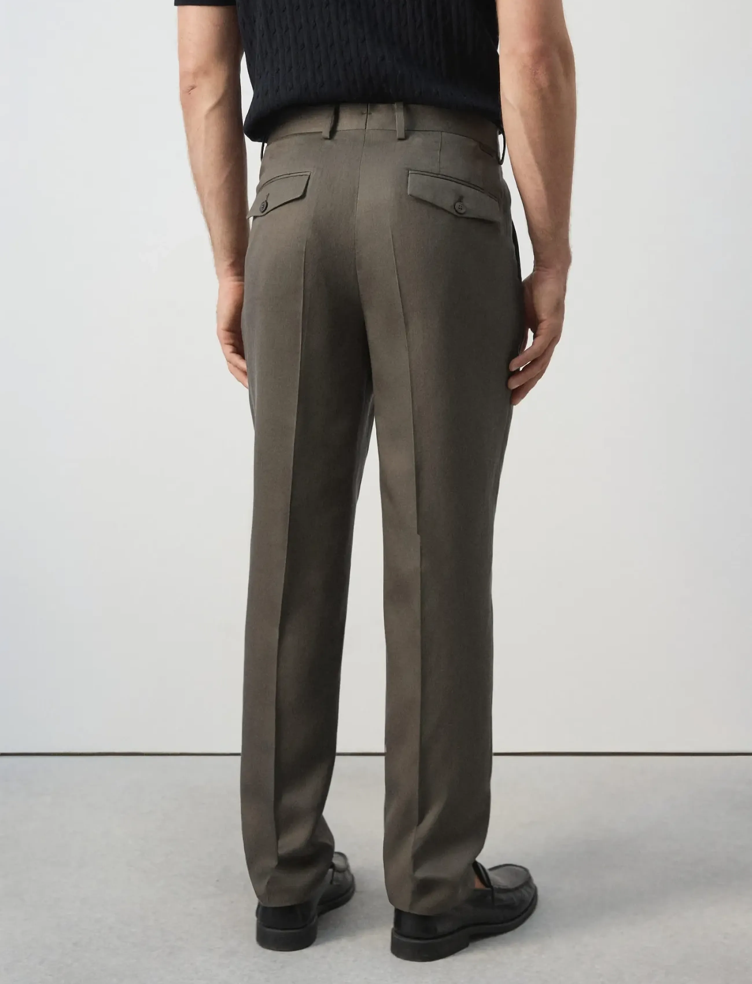 Mango - Slim-fit lyocell linen trousers - linnebyxor - medium brown - 2