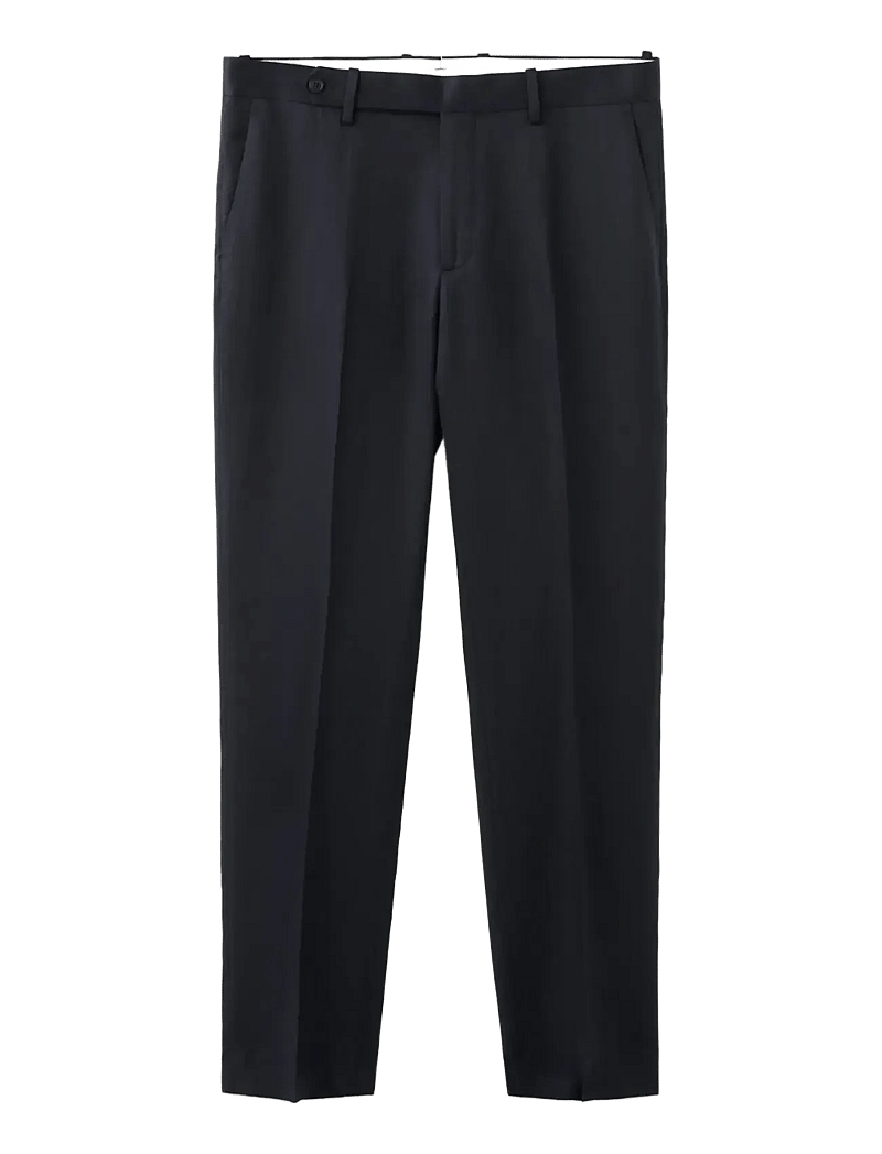 Mango - Slim-fit lyocell linen trousers - hørbukser - navy - 1