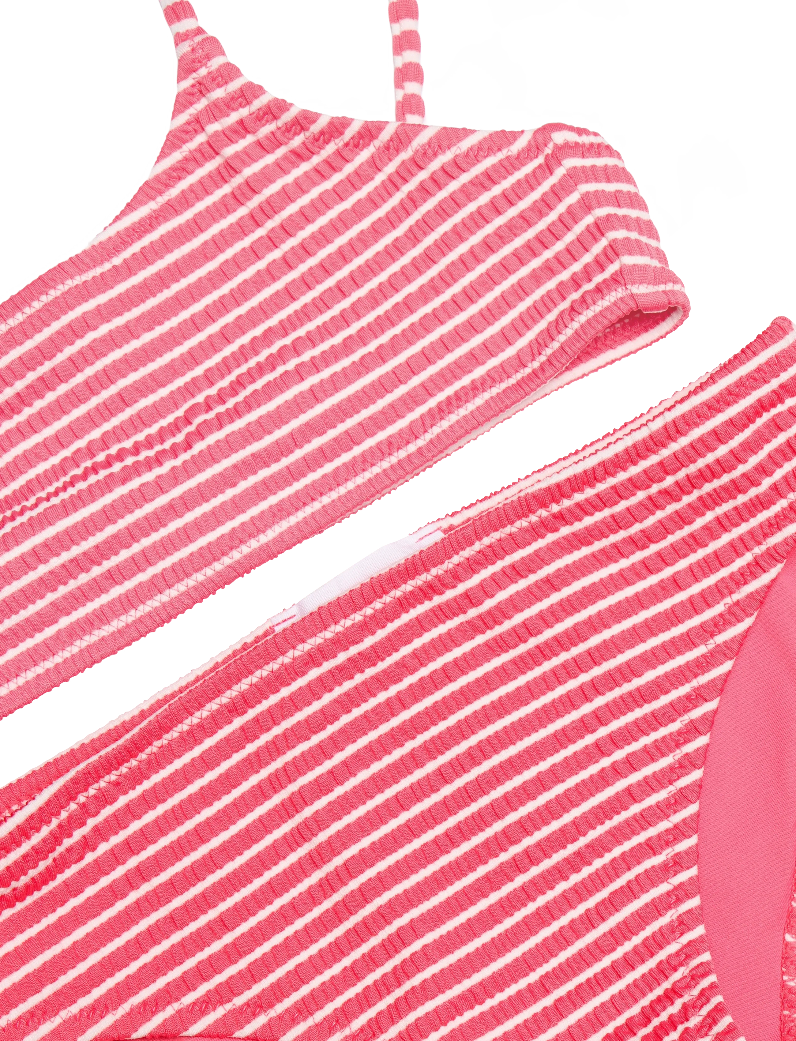 Mango - Striped textured bikini - pink - 2