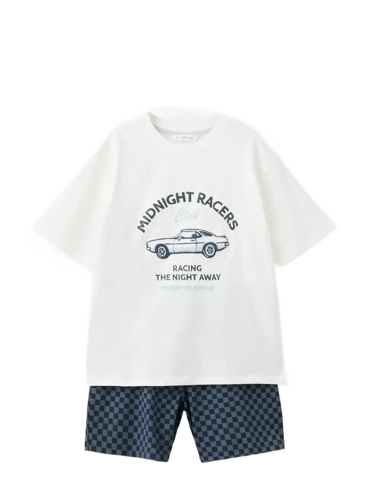 Mango Short Pyjama Set, 5-6, Pyjamas, Creme - Sets, Kinder
