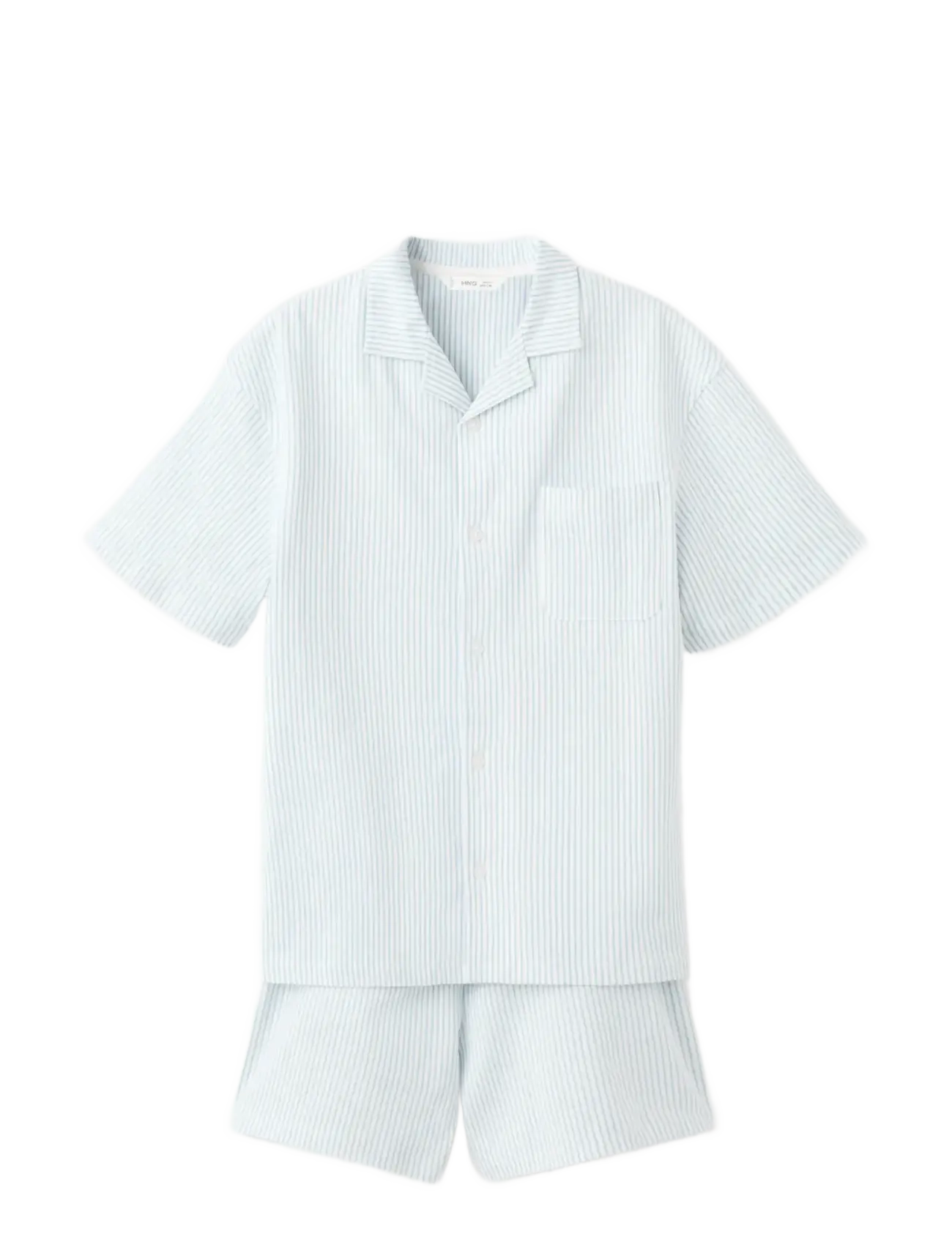 Mango Striped Short Pyjamas, 9-10, Blau - Pyjama Sets, Kinder