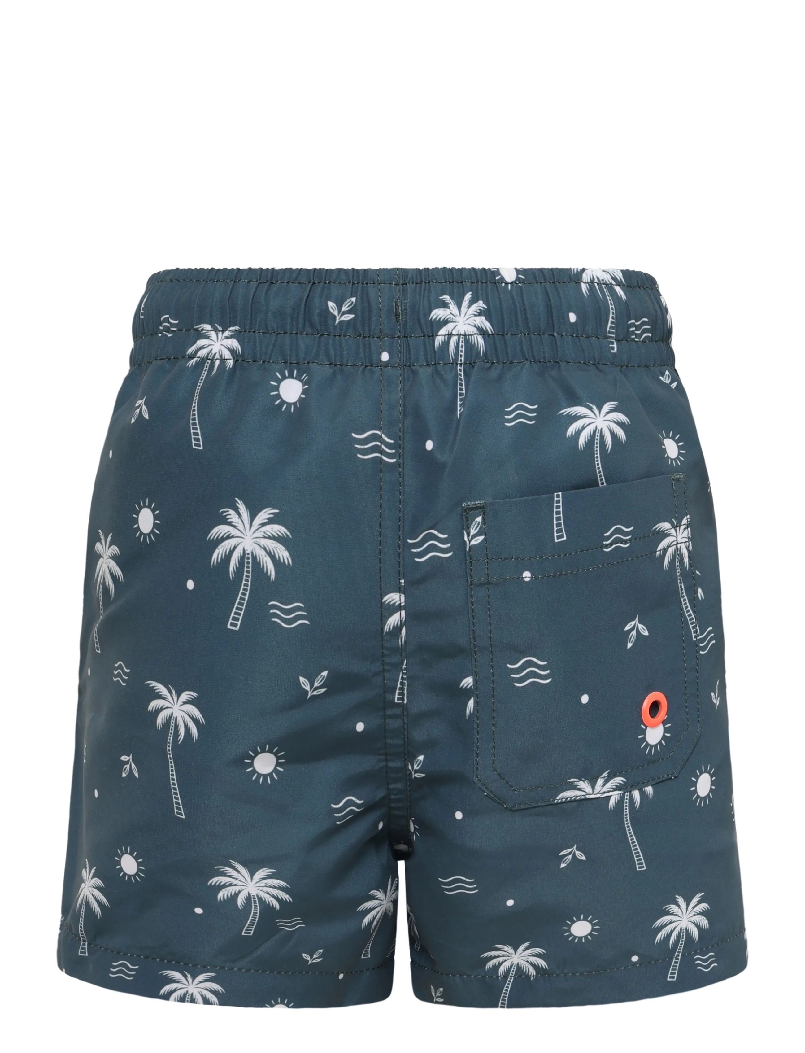 Mango - Palm trees print swimsuit trunks - dark blue - 1