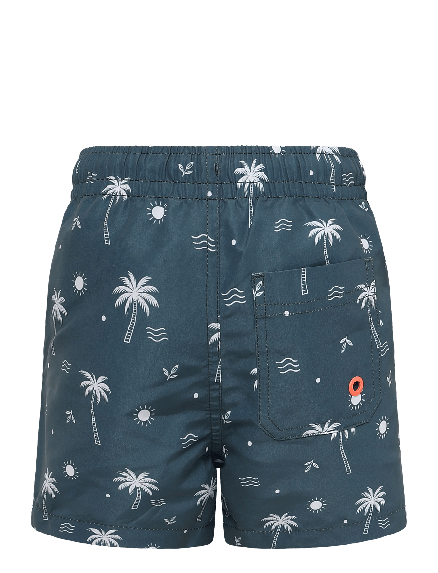 Mango - Palm trees print swimsuit trunks - dark blue - 1