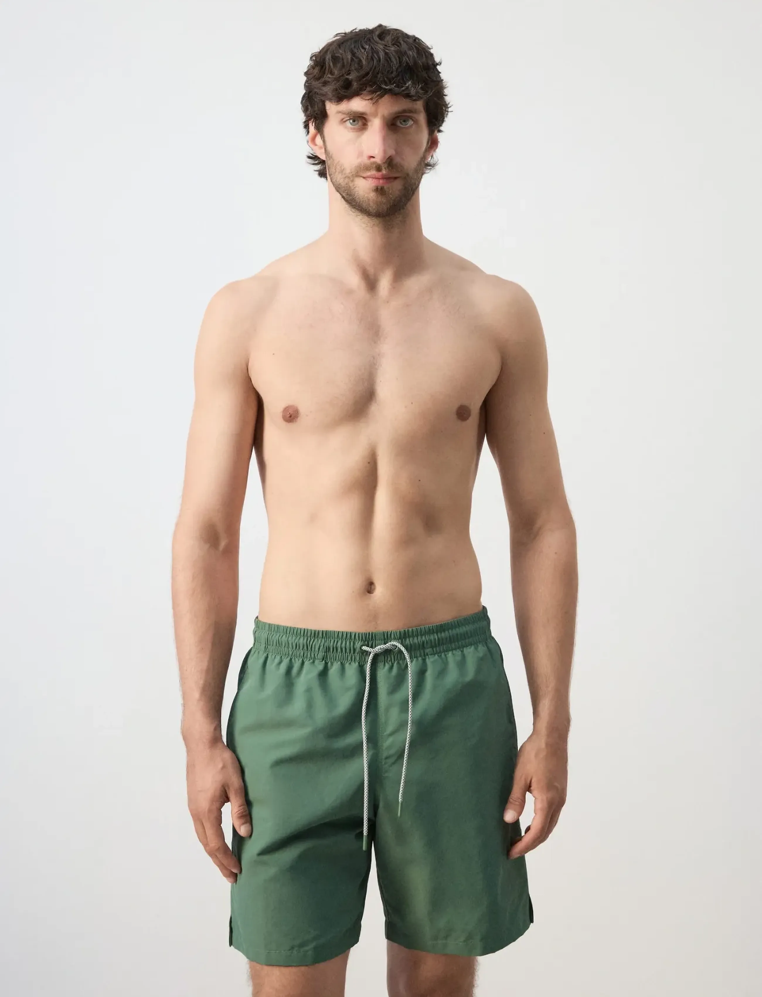 Mango Basic drawstring swimsuit - Badshorts - BEIGE - KHAKI / khaki/green