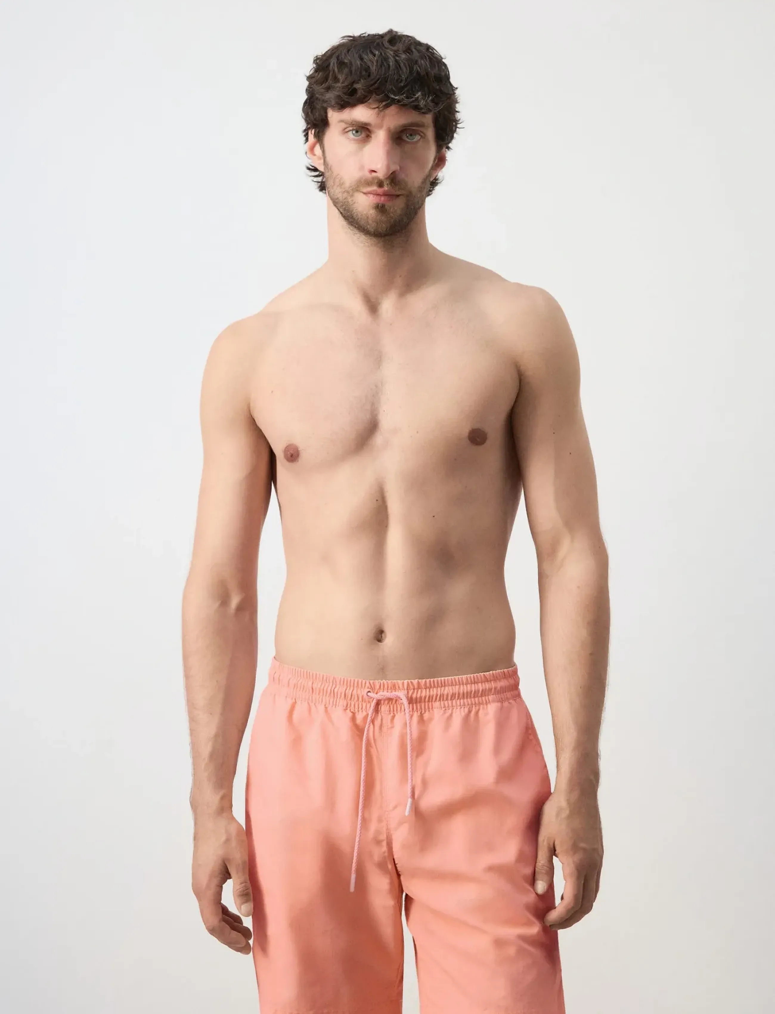 Mango Basic drawstring swimsuit - Mango - LT-PASTEL ORANGE / coral