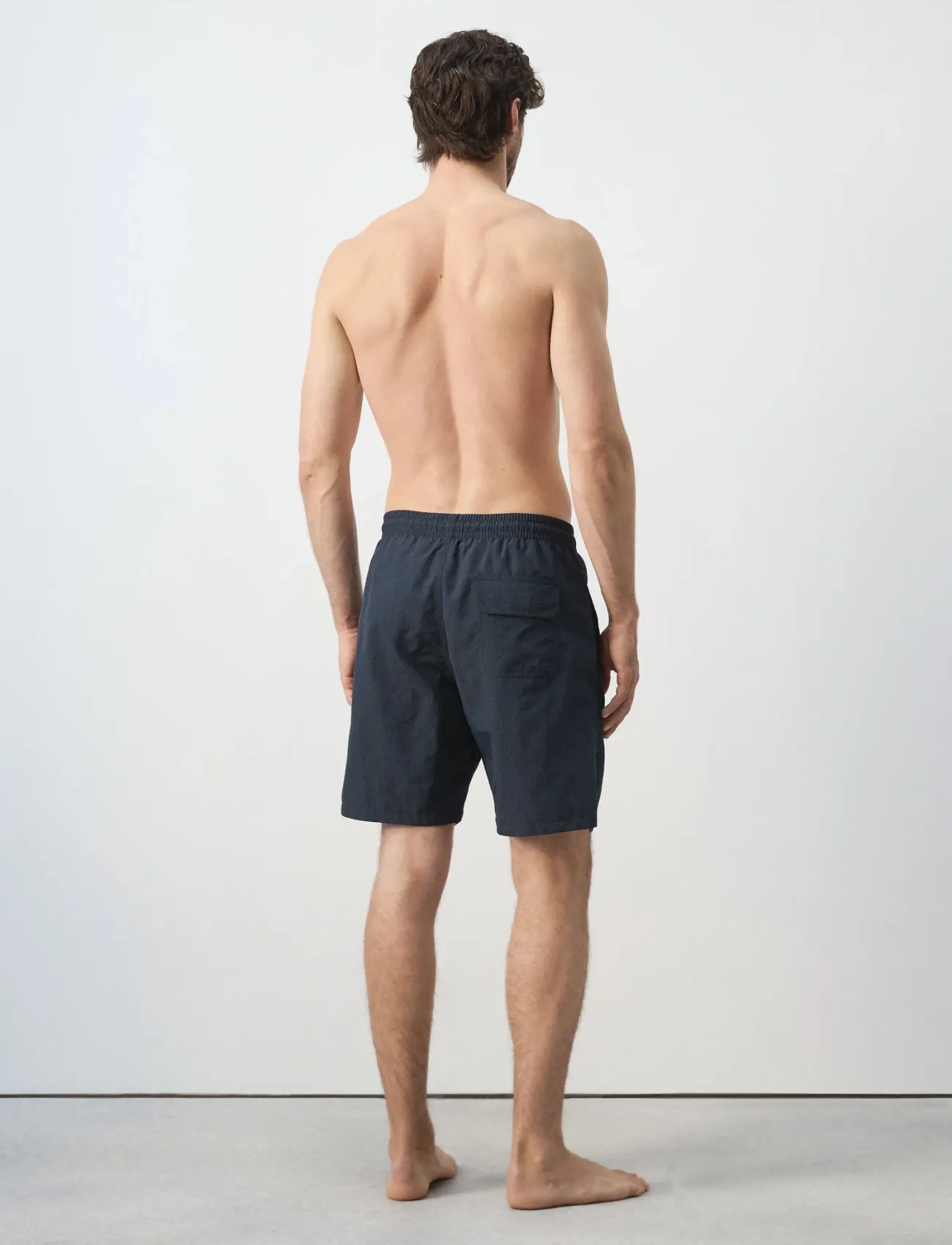 Mango - Basic drawstring swimsuit - badshorts - navy - 2
