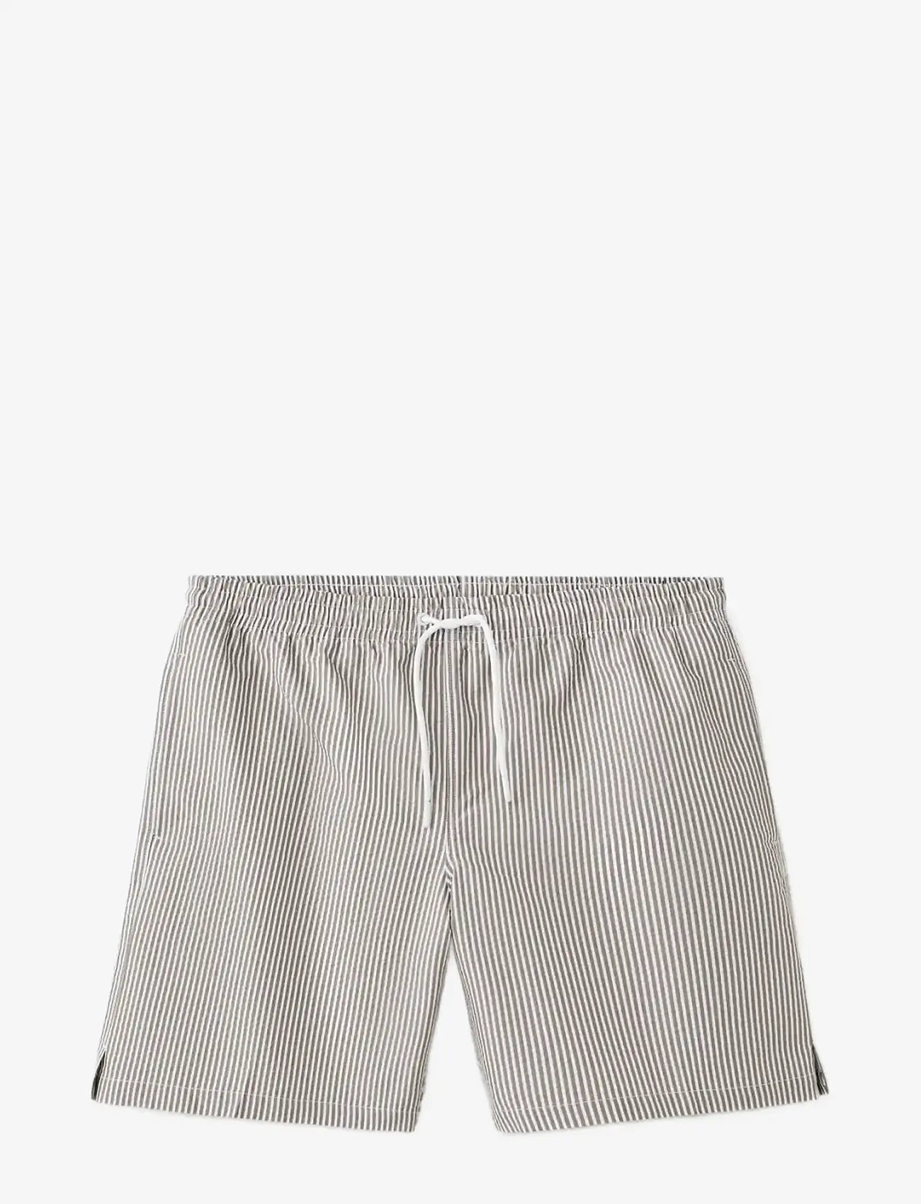 Mango - Seersucker striped swimsuit - lühikesed ujumispüksid - beige - khaki - 1