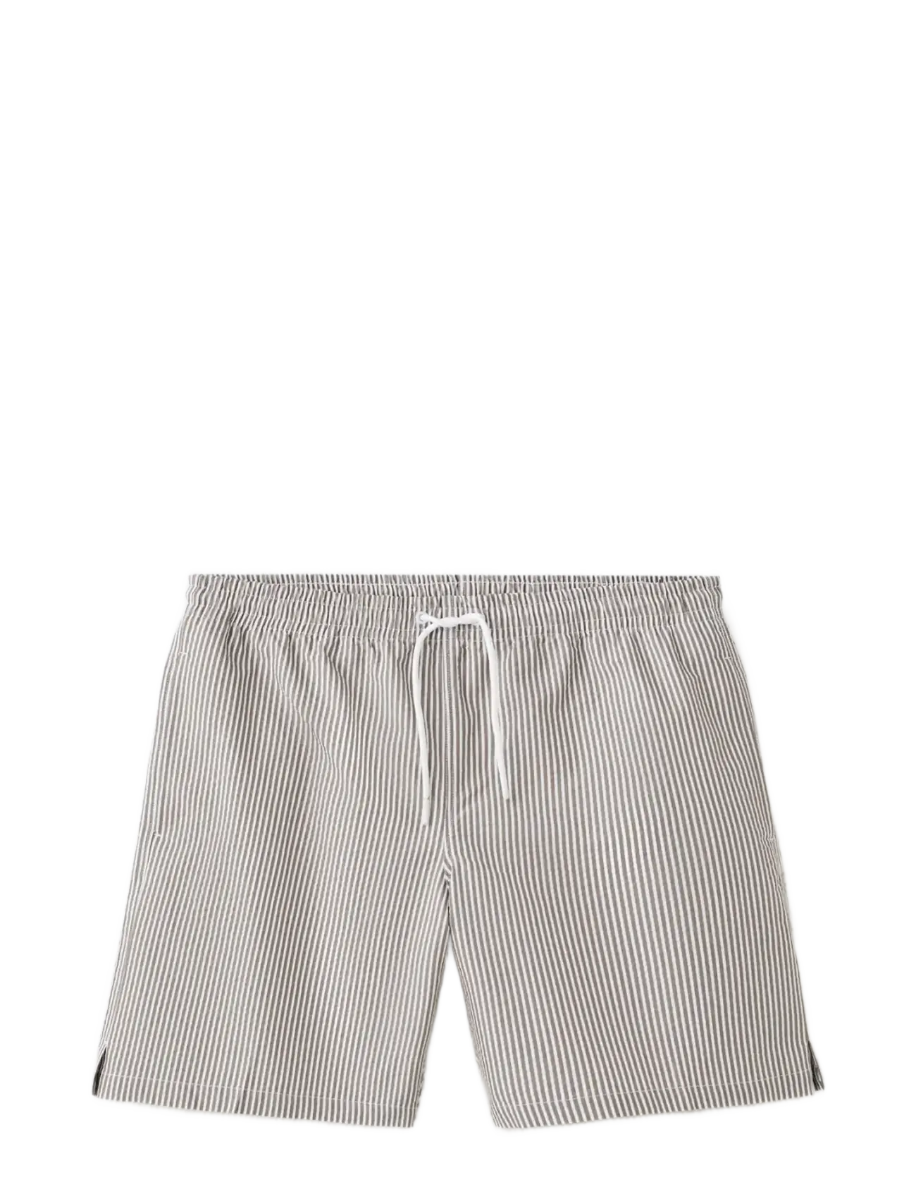 Mango Seersucker striped swimsuit - Vaatteet - BEIGE - KHAKI / beige