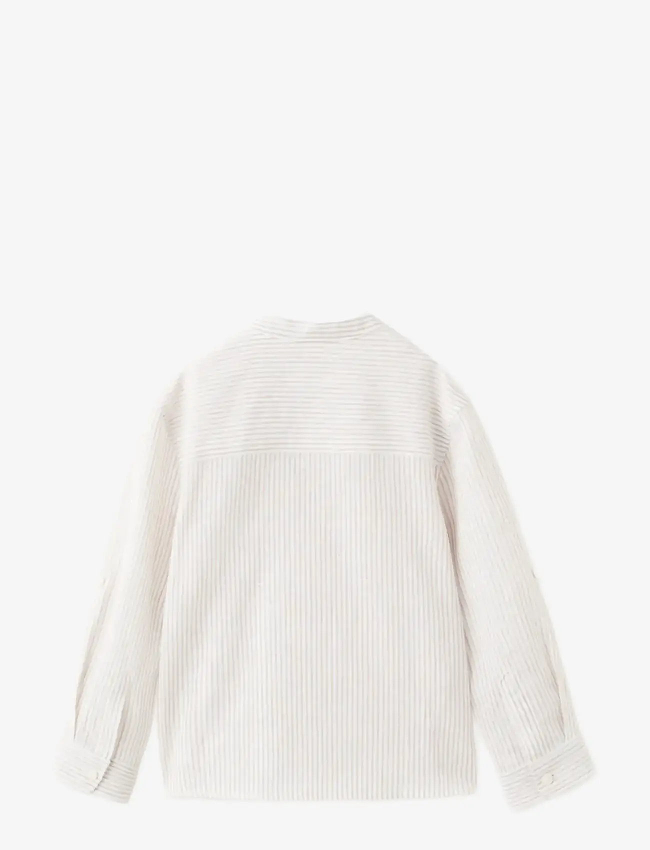 Mango - Striped linen-blend shirt - langærmede skjorter - lt pastel brown - 2