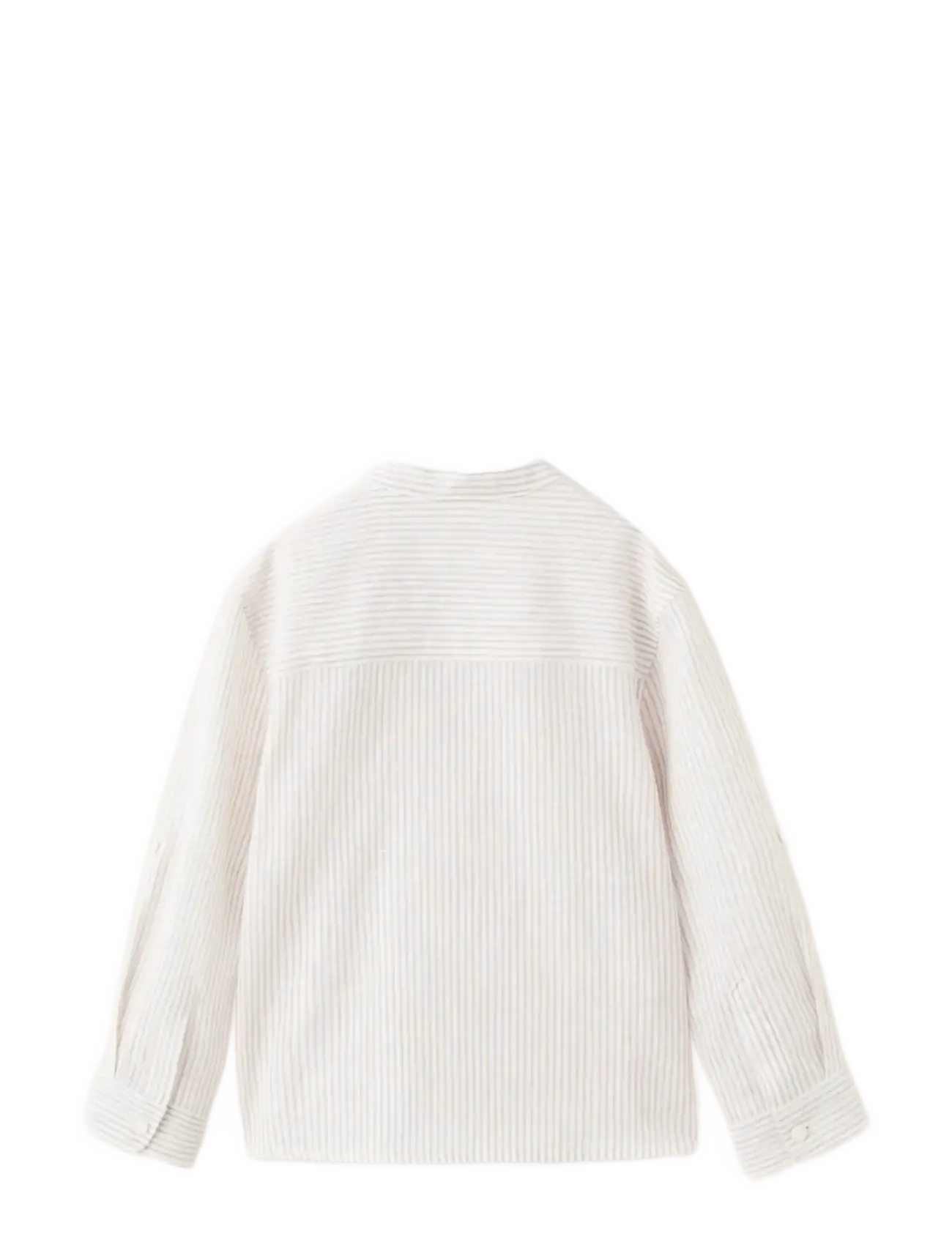 Mango - Striped linen-blend shirt - skjorter - lt pastel brown - 2
