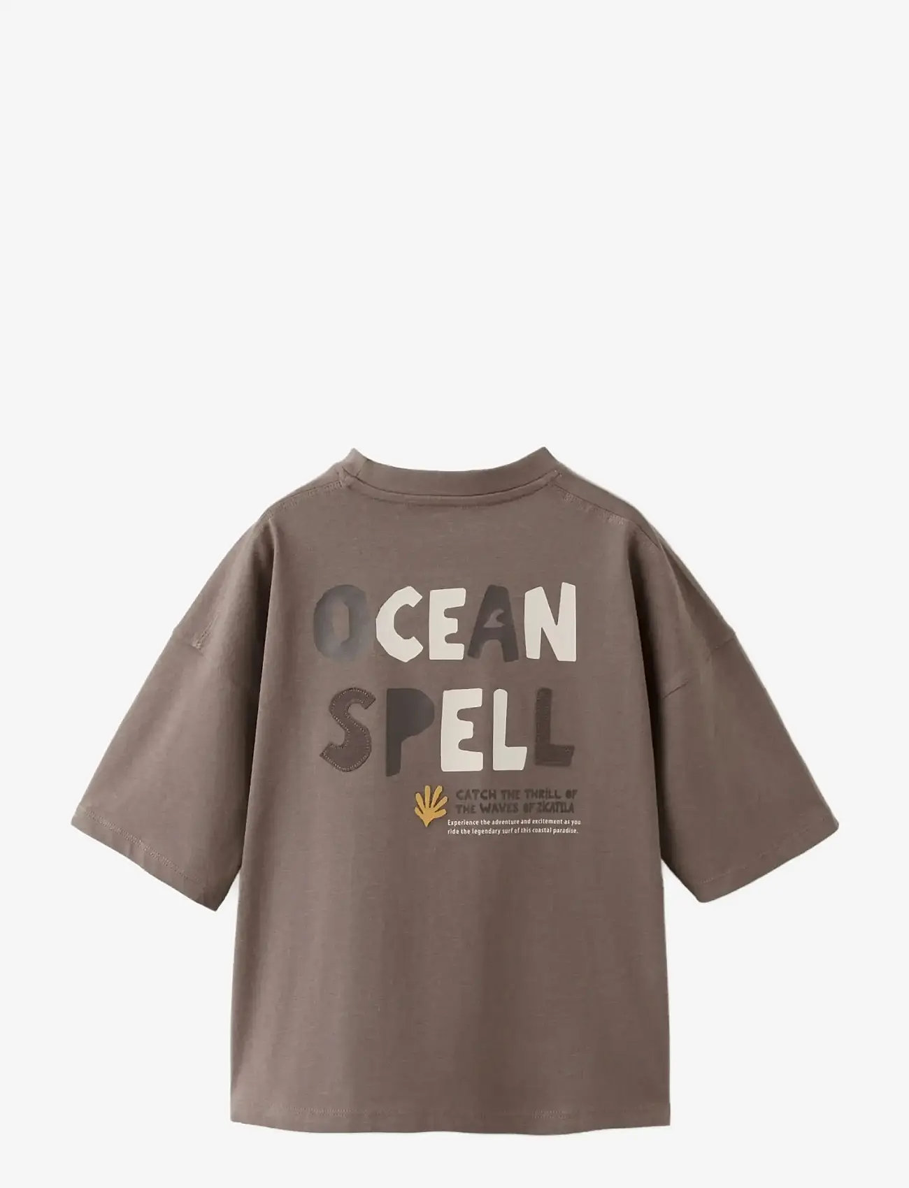 Mango - Printed cotton-blend t-shirt - kortærmede t-shirts - brown - 2