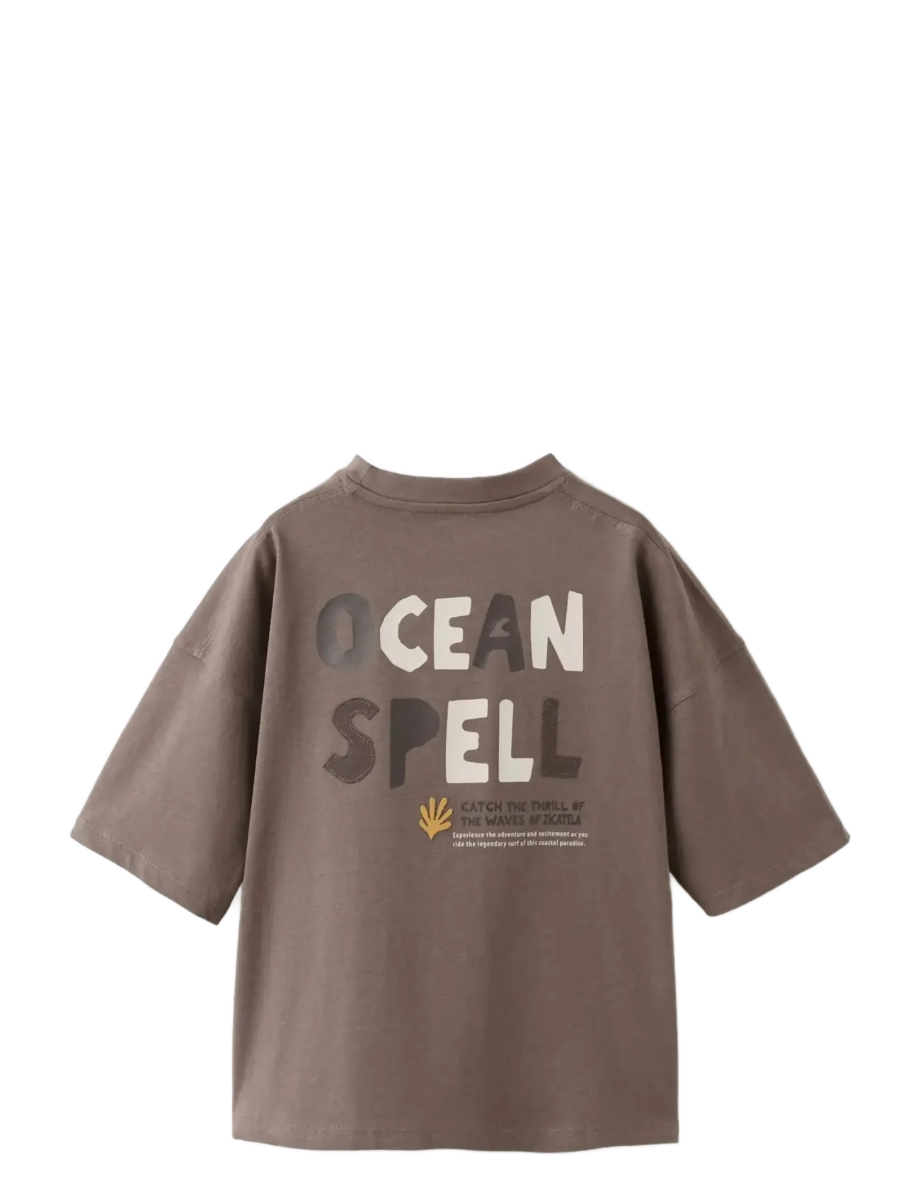 Mango - Printed cotton-blend t-shirt - kortärmade t-shirts - brown - 2
