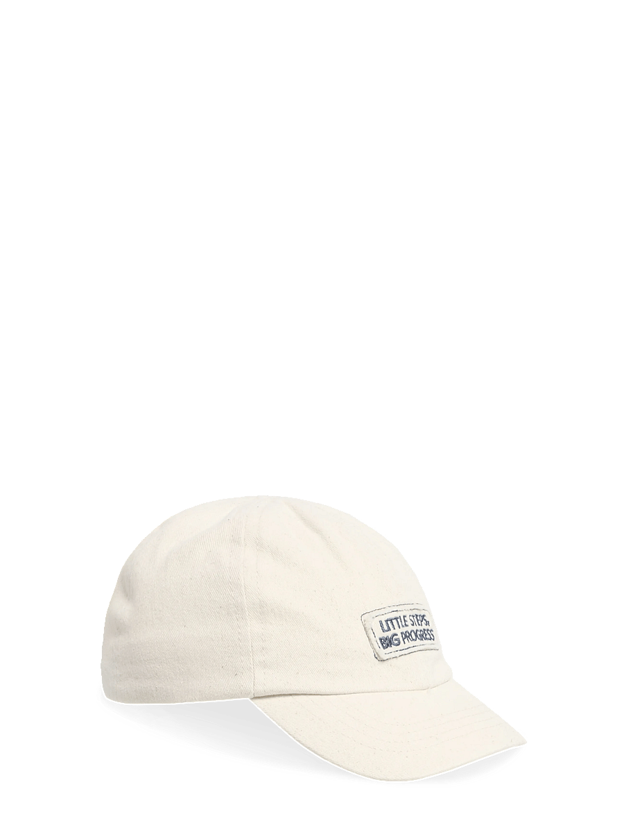 Mango - Cap with embroidered text - kasketter & caps - light beige - 0