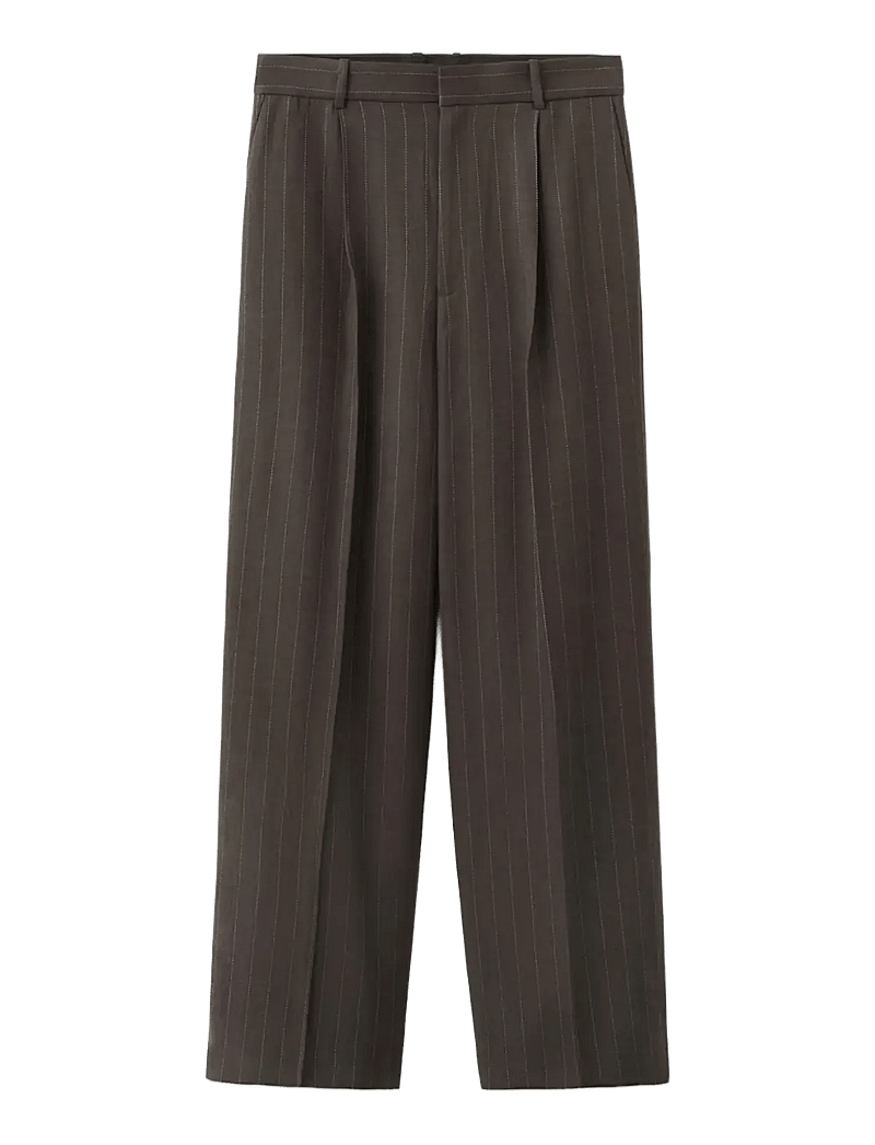 Mango - Lyocell suit trousers - tailored trousers - dark brown - 1
