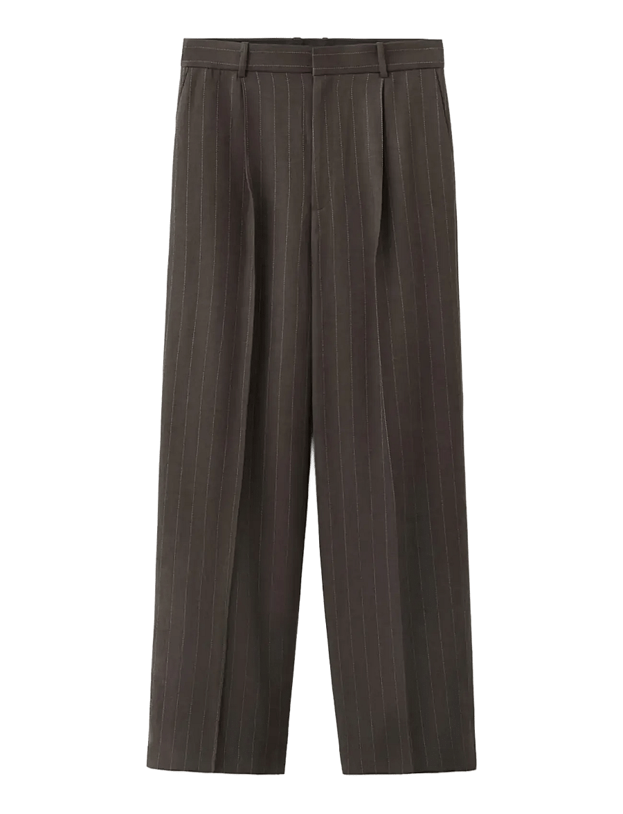 Mango - Lyocell suit trousers - habitbukser - dark brown - 1