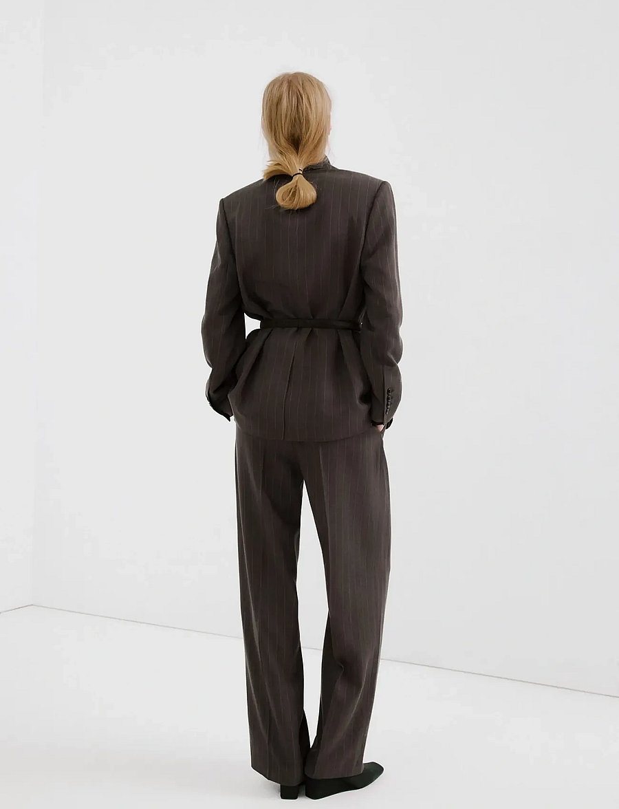 Mango - Lyocell suit trousers - habitbukser - dark brown - 2