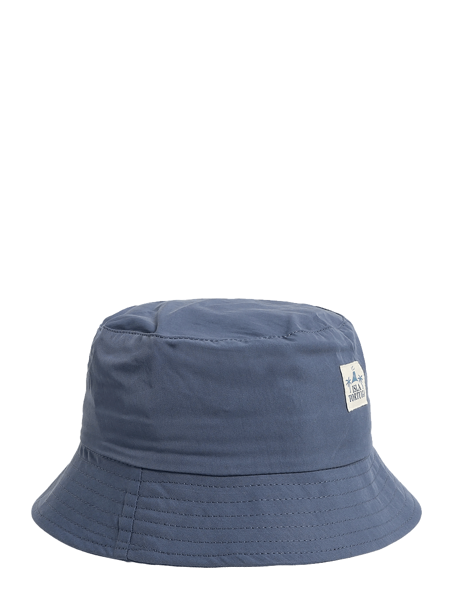 Mango - Embroidered bucket hat - vinter tilbehør - medium blue - 0