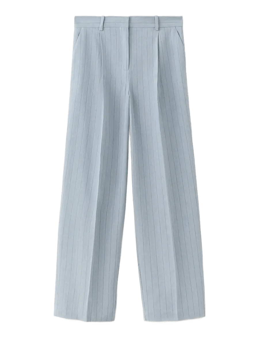 Mango - Pinstripe suit trousers - habitbukser - medium blue - 1