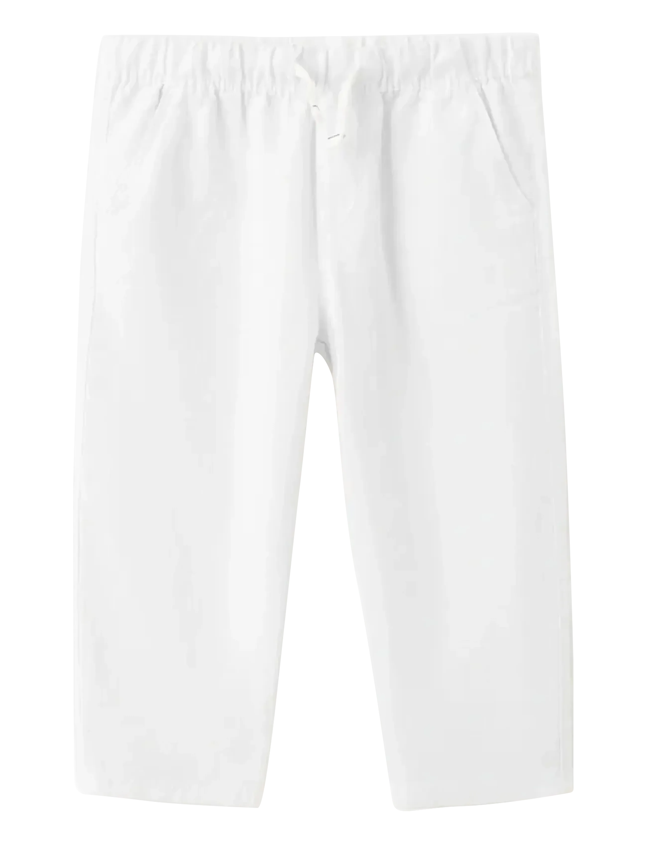 Mango Cotton linen-blend trousers - Bukser - NATURAL WHITE / white