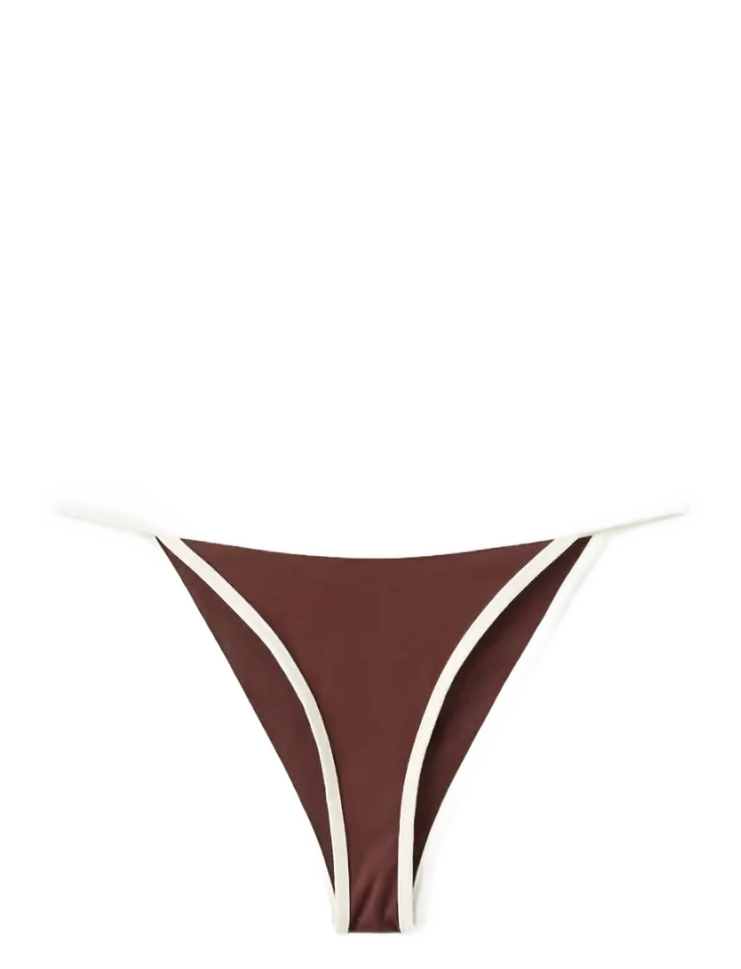MANGO Cheeky Bikini Briefs With Contrast Trims Braun - L - Damen