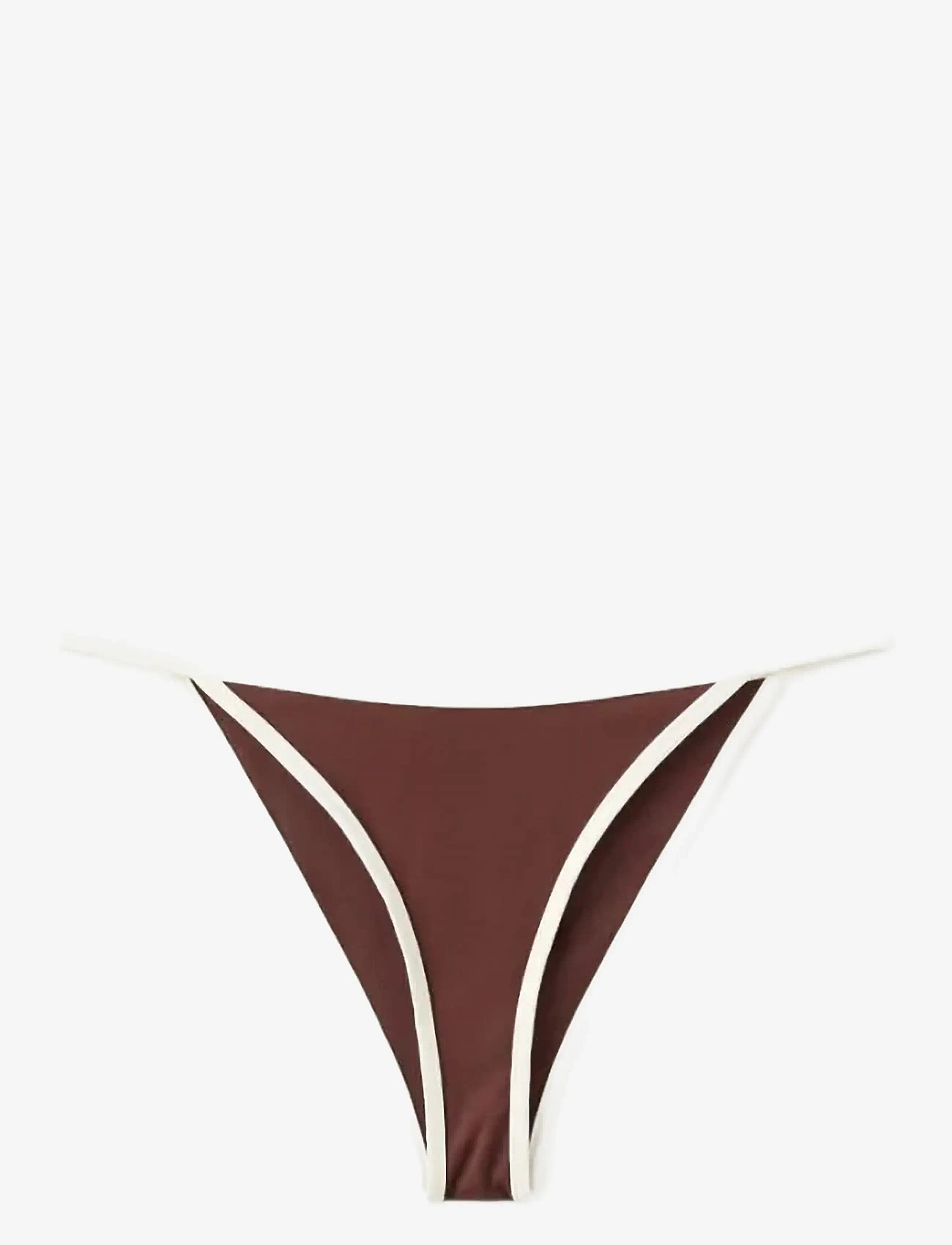 Mango - Cheeky bikini briefs with contrast trims - bikini briefs - brown - 1