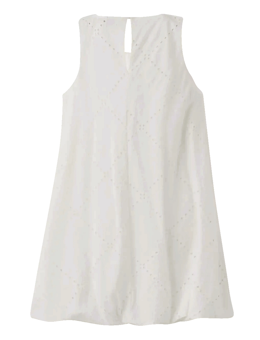 Mango - Short balloon dress - kjoler uten ermer i avslappet stil - white - 2