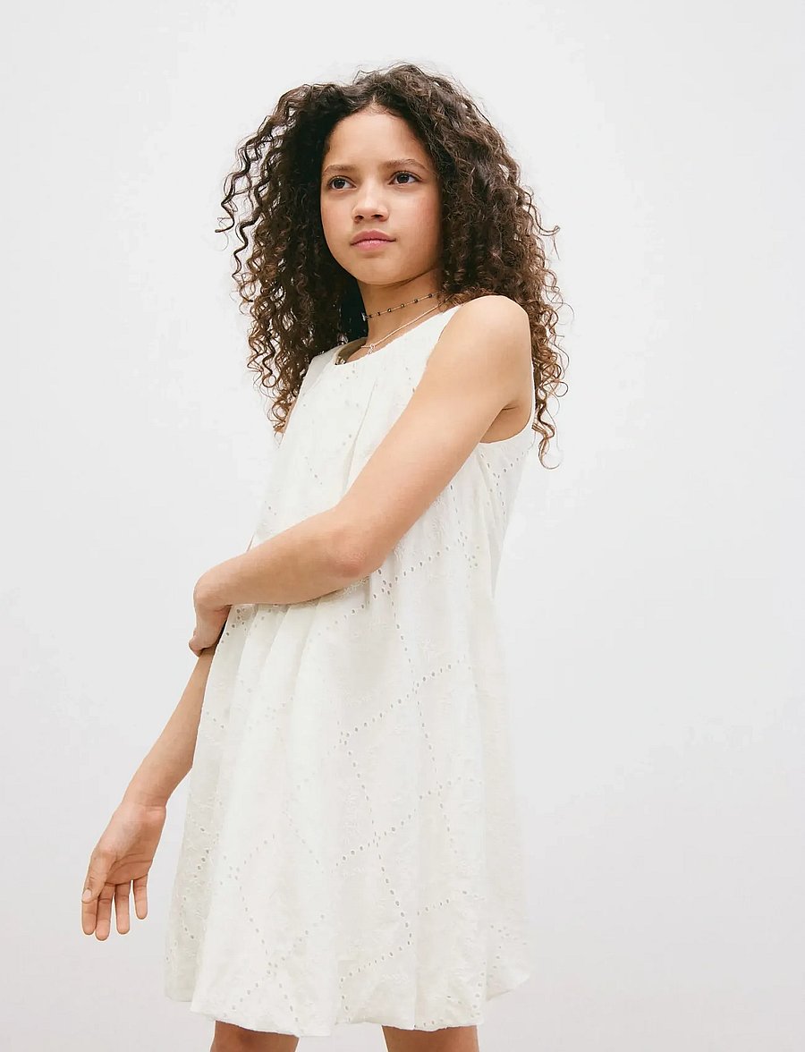 Mango - Short balloon dress - kjoler uten ermer i avslappet stil - white - 0