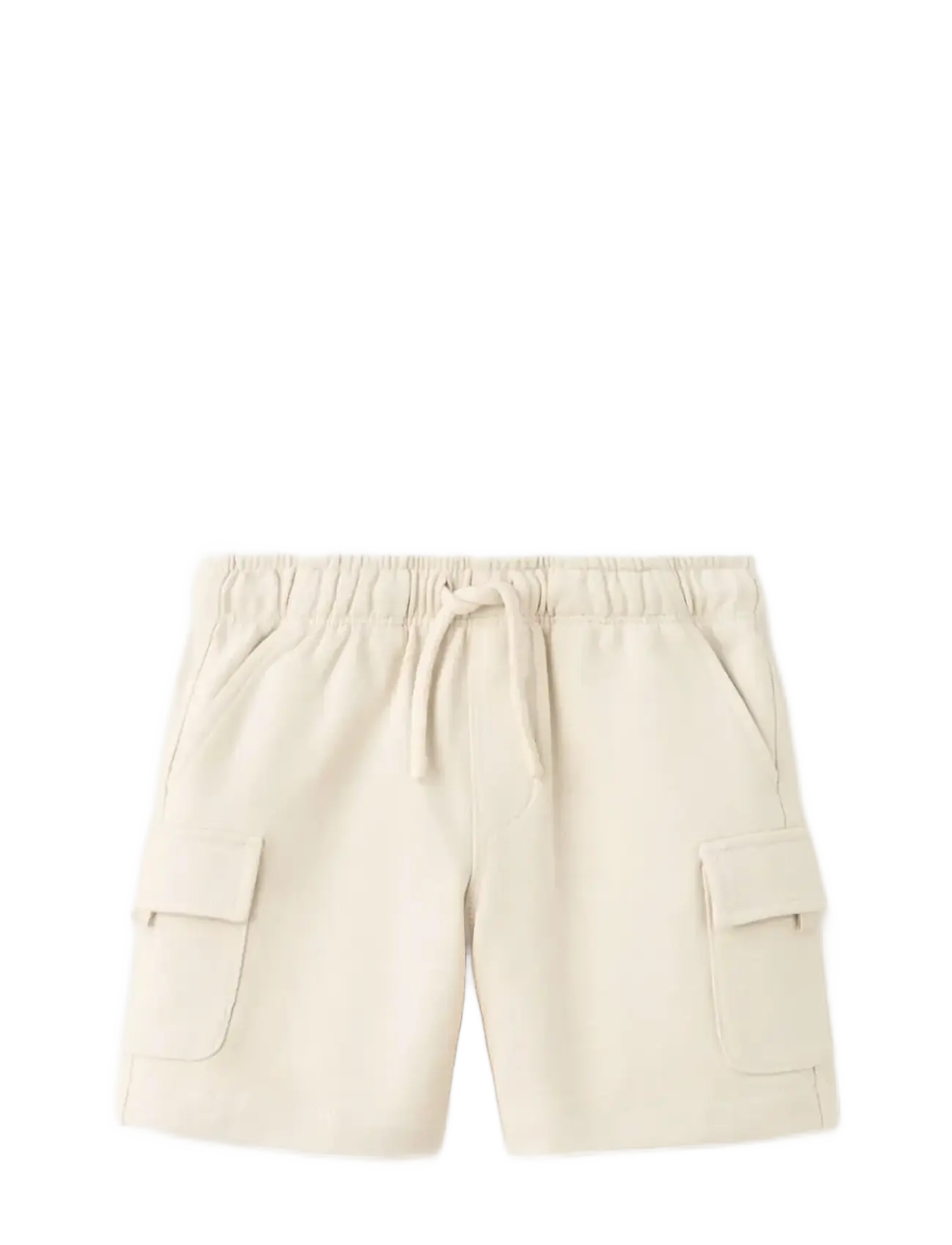Mango Drawstring cargo Bermuda shorts - Shorts - LIGHT BEIGE / cream