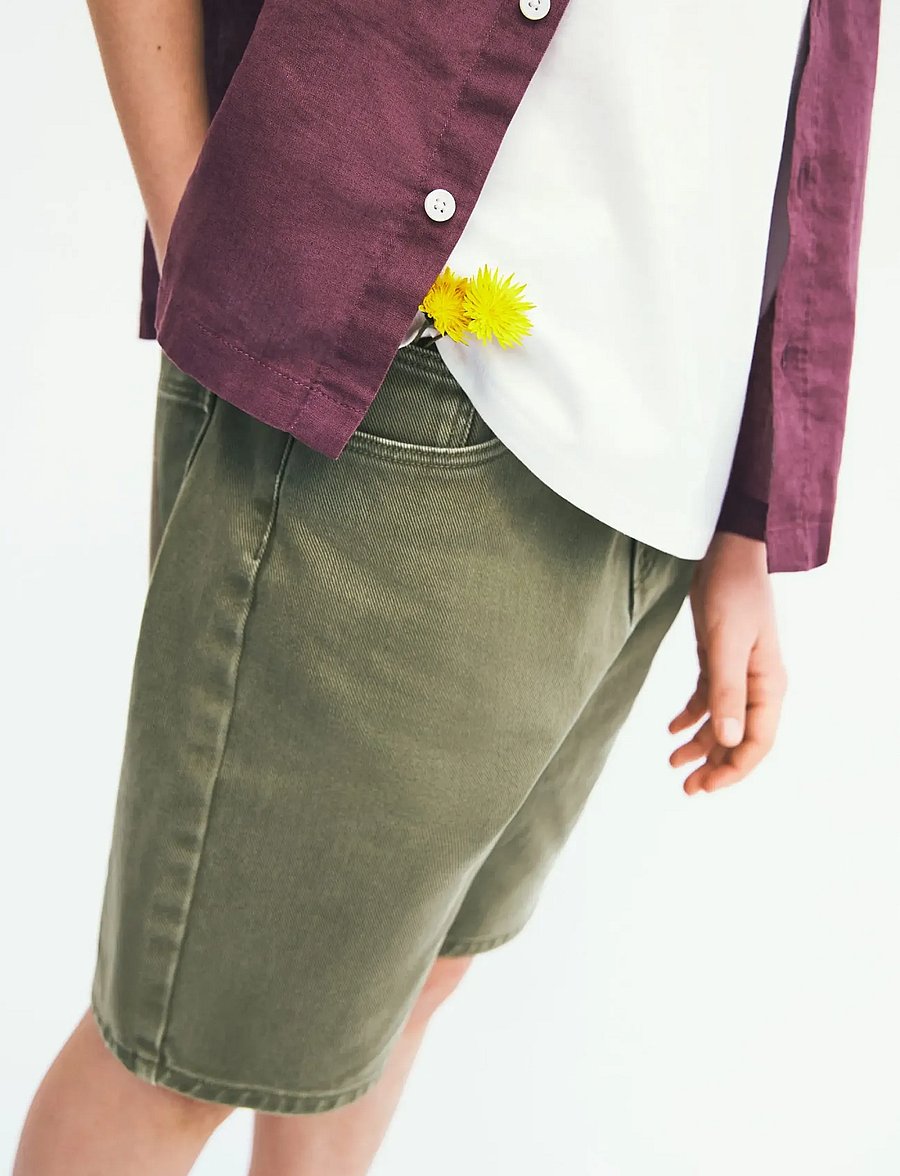 Mango - Denim Bermuda shorts - jeansshorts - beige - khaki - 0