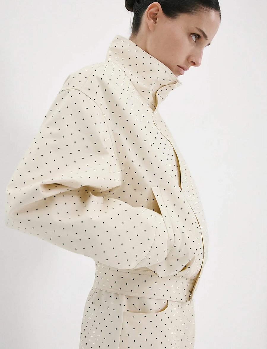 Mango - Dots bomber jacket - bomberjakker - light beige - 0