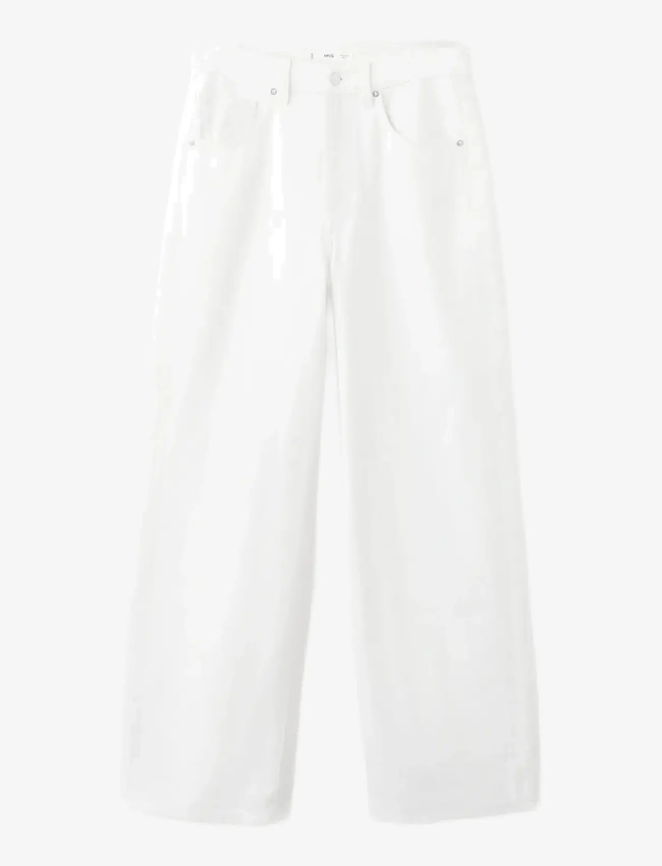 Mango - Mid-rise balloon jeans - barrel jeans - white - 1