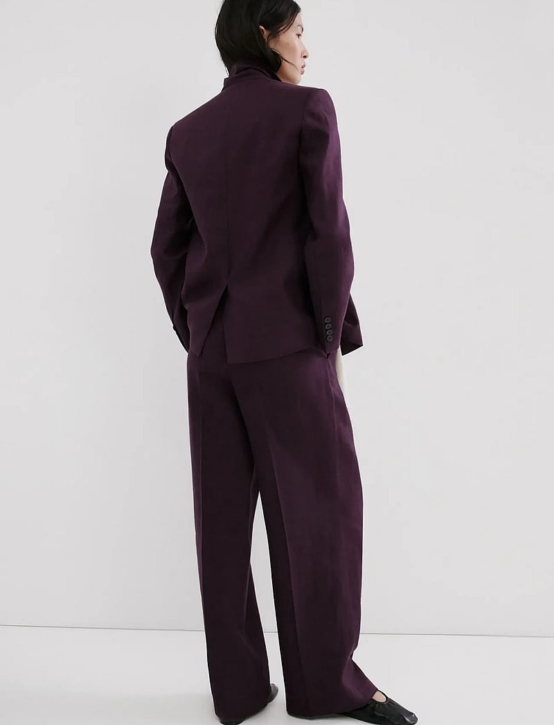 Mango - Linen suit jacket - double breasted blazers - medium purple - 2